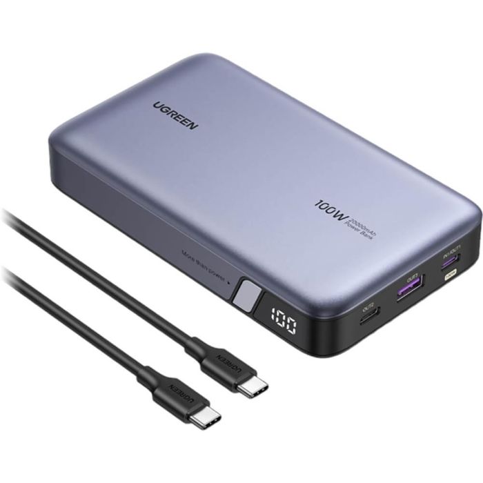 Внешний аккумулятор UGREEN PB720 (25188) PD 100W Power Bank 20000mAh - Gray — изображение 2