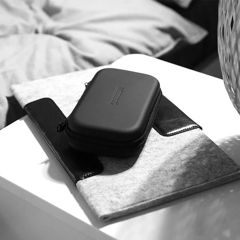 Органайзер для кабелей UGREEN LP128 (40707) Hard Disk & Accessory Multi-functional Storage Bag Small Size - Black — изображение 3