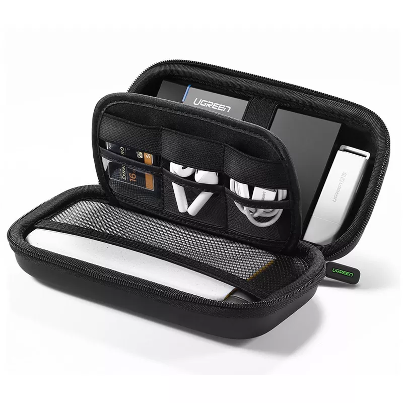 Органайзер для кабелей UGREEN LP128 (40707) Hard Disk & Accessory Multi-functional Storage Bag Small Size - Black