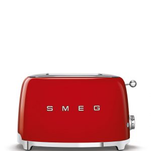 Тостер Smeg на 2 ломтика, красный TSF01RDEU