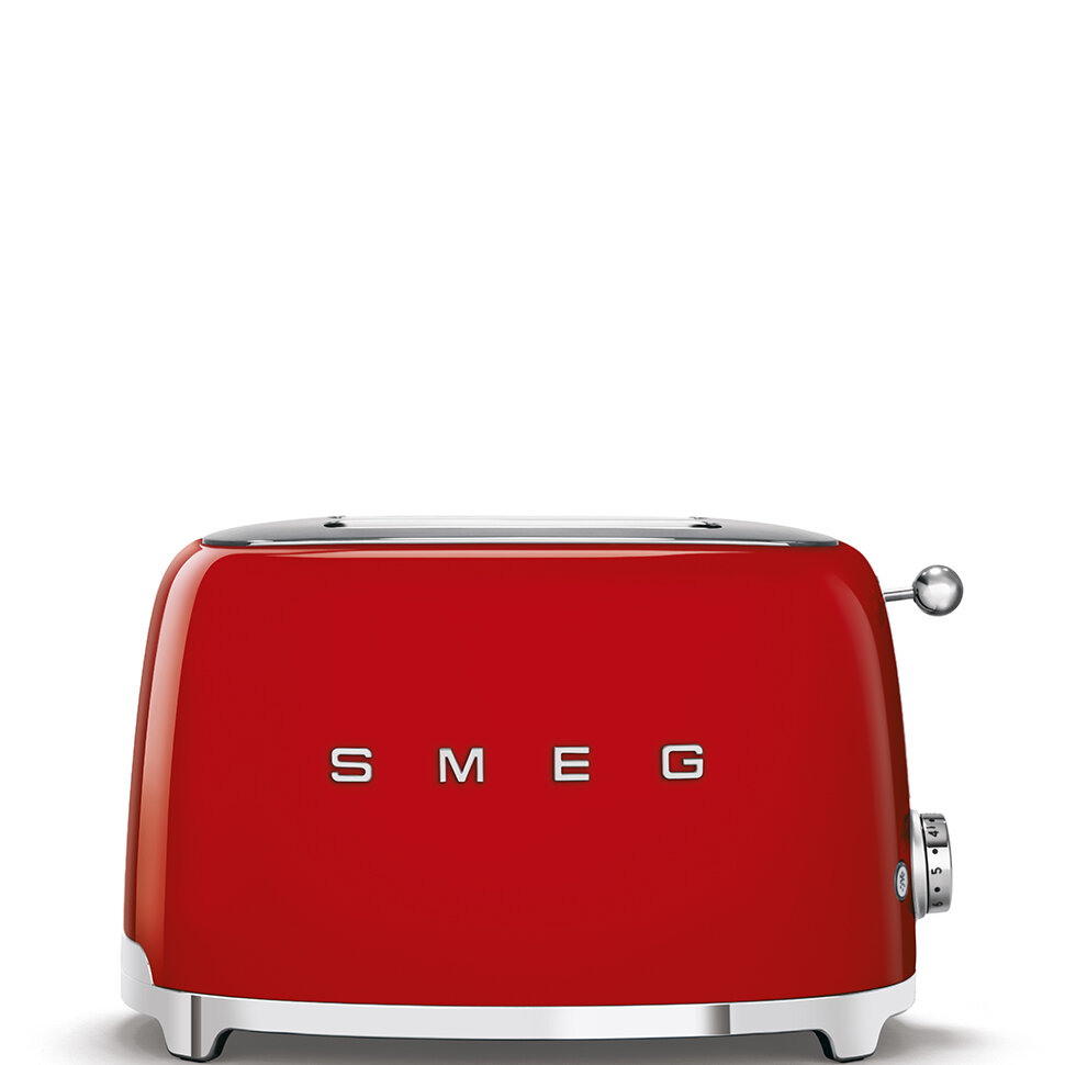 Тостер Smeg на 2 ломтика, красный TSF01RDEU
