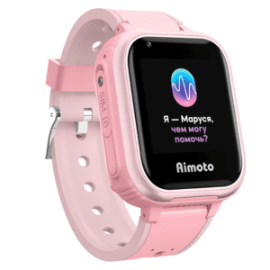 Детские умные часы AIMOTO IQ 4G с голосовым помощником Маруся (розовые)