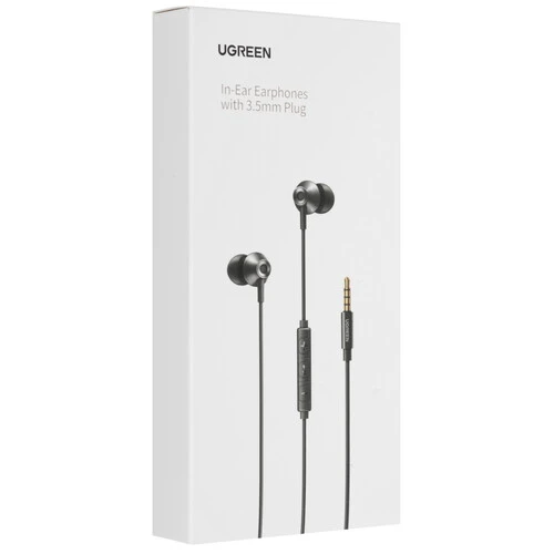 Наушники UGREEN EP105 (35753) In-Ear Earphones 3.5mm - Black — изображение 9