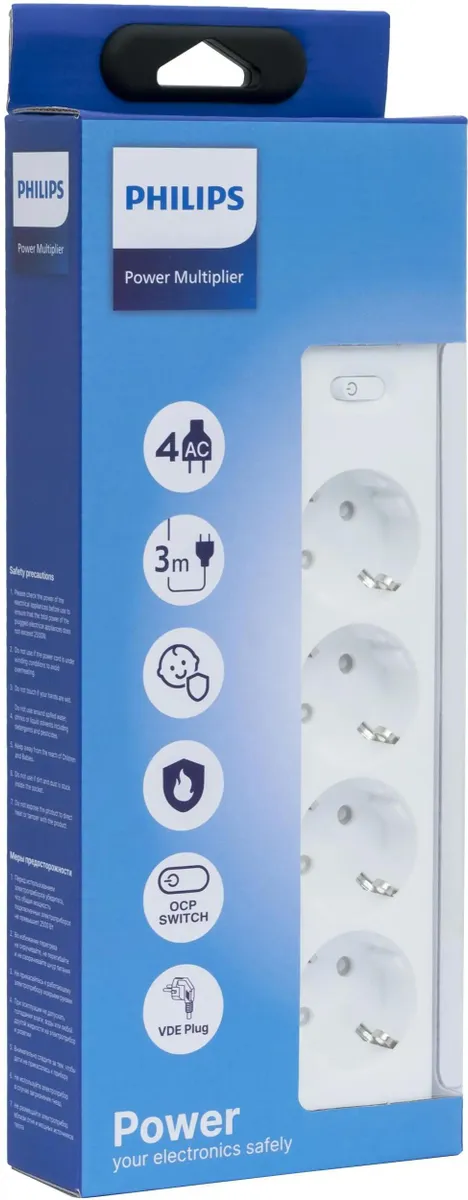 Сетевой фильтр Philips CHP2135WB/51 3м белый — изображение 3