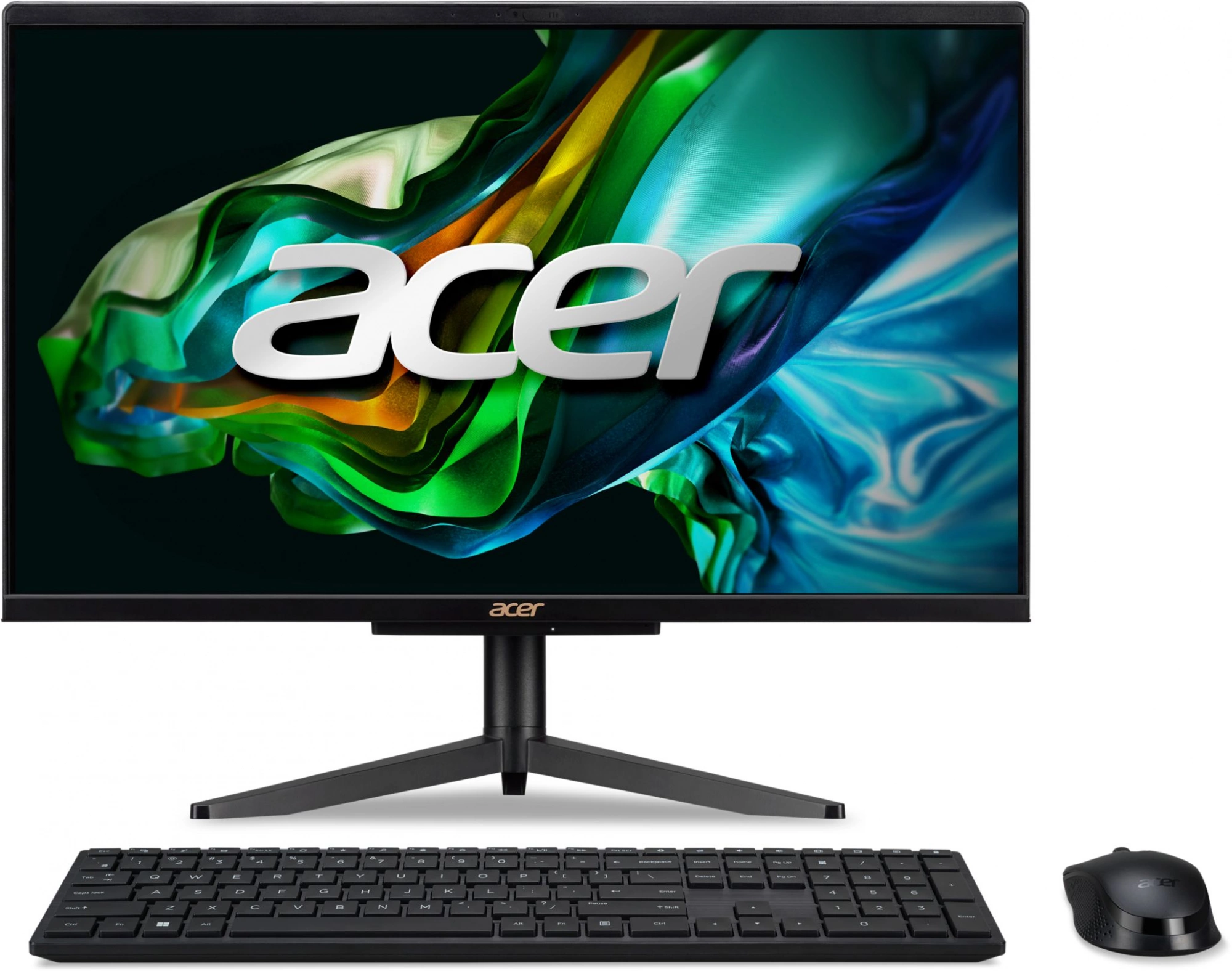 Моноблок Acer Aspire C22-1610 21.5" Full HD N200 (1) 8Gb SSD256Gb UHDG CR Eshell GbitEth WiFi BT 65W клавиатура мышь Cam черный 1920x1080