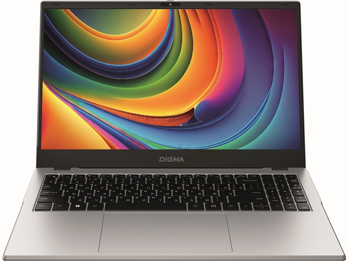 Ноутбук Digma EVE C5802 N-series N100 8Gb SSD256Gb Intel UHD Graphics 15.6" IPS FHD (1920x1080) Windows 11 Pro silver WiFi BT Cam 5900mAh (DN15N1-8CXW01)