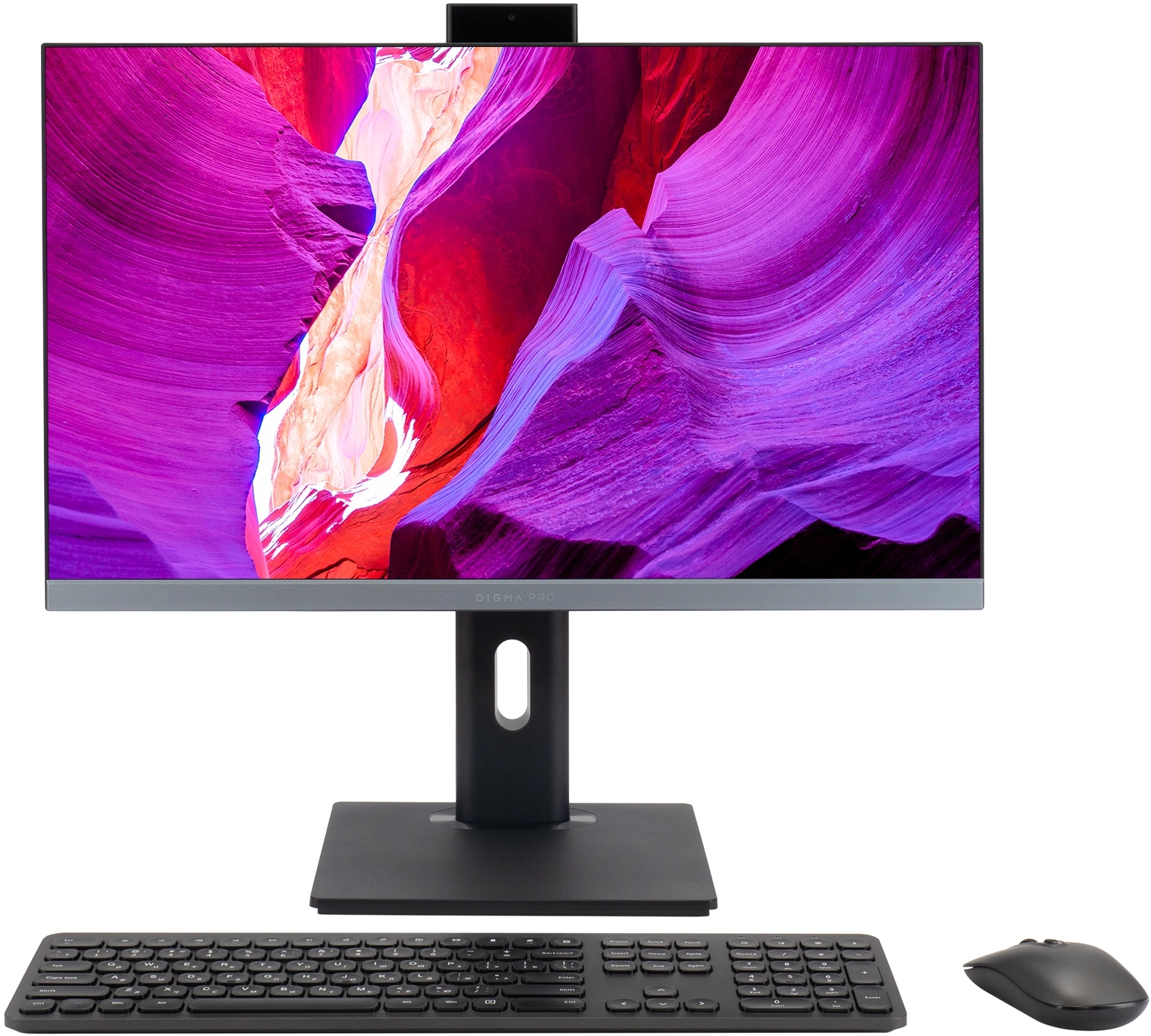 Моноблок Digma Pro Unity 23.8" Full HD i3 12100 (3.3) 16Gb SSD512Gb UHDG CR Windows 11 Pro GbitEth WiFi BT 90W клавиатура мышь Cam серый/черный 1920x1080