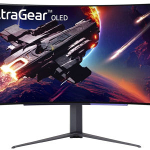 Монитор LG 44.5" UltraGear 45GR95QE-B черный OLED LED 21:9 HDMI матовая HAS Piv 1500000:1 1000cd 178гр/178гр 3440x1440 240Hz G-Sync FreeSync Premium DP SPDIF WQ USB 10.9кг