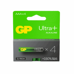 Алкалиновые батарейки GP Ultra Plus Alkaline 24А AАA - 4 шт. на блистере