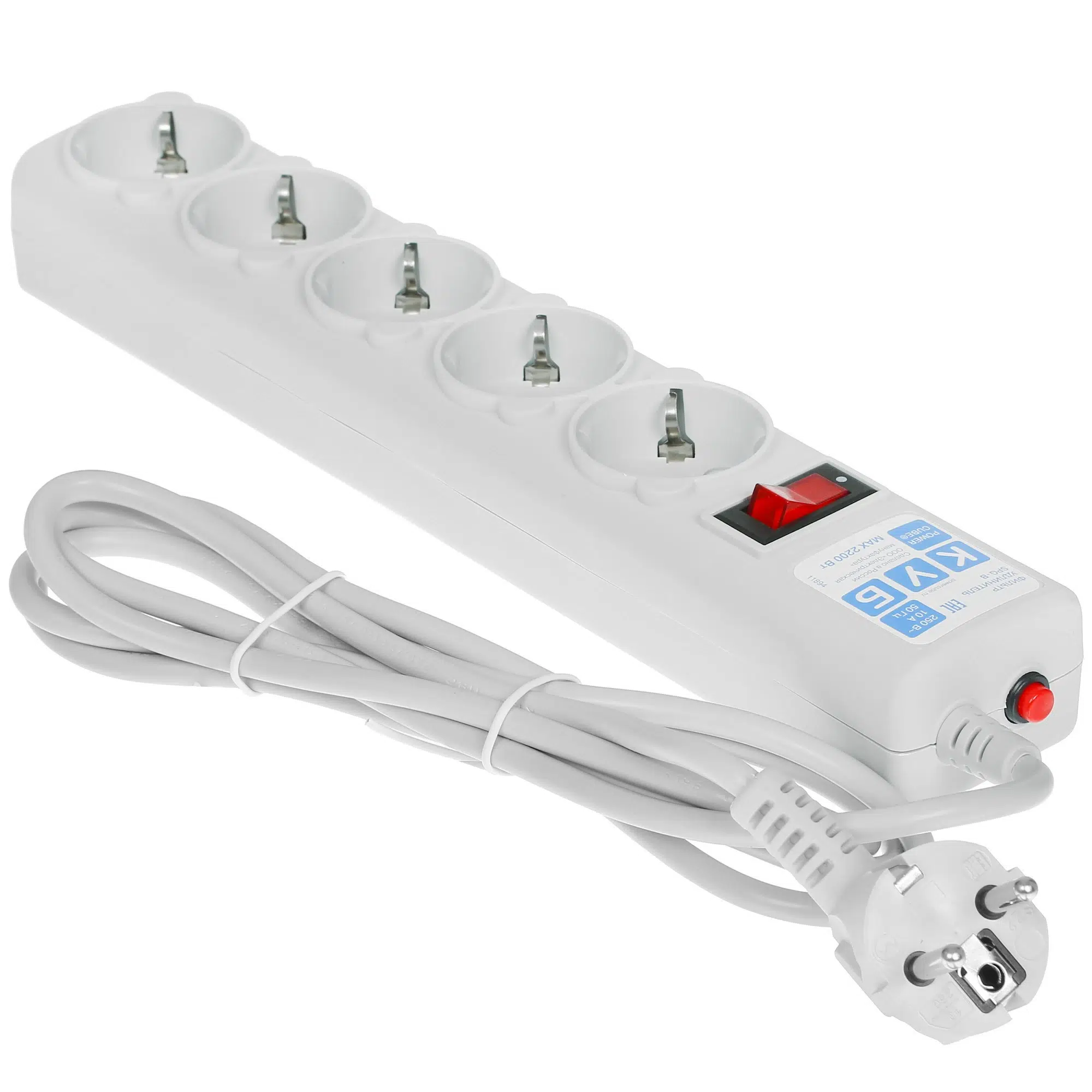 Сетевой фильтр Powercube SPG-B-6 1.9м (5 розеток) серый (коробка) — изображение 4