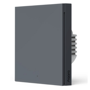 AQARA Умный настенный выключатель H1 EU(без нейтрали, 1 клавиша), модель WS-EUK01, цвет: графит