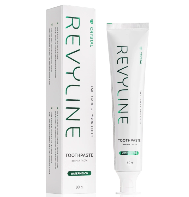 Зубная паста Revyline Crystal Арбуз без фтора, 80 г