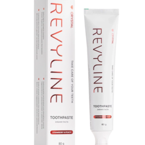 Зубная паста Revyline Crystal Клубника и персик без фтора, 80 г