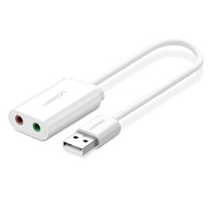 UGREEN US205 (30143) USB 2.0 External Sound Adapter 15cm - White